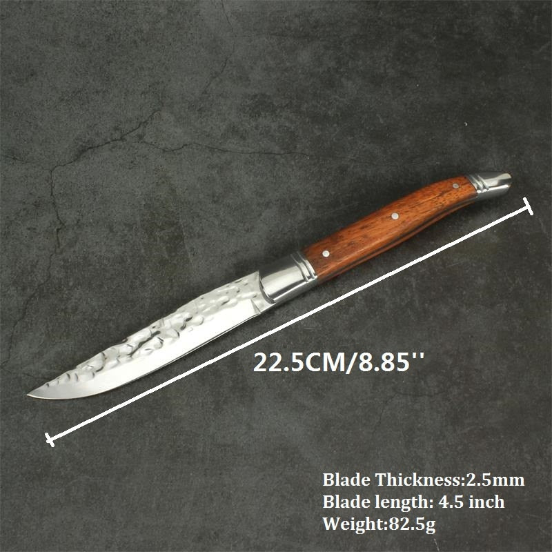 8.25inch Laguiole Steak Knife Rose Wood Handle Table Knives